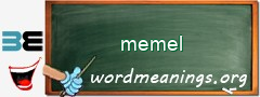 WordMeaning blackboard for memel